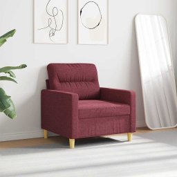 vidaXL Fauteuil 60 cm stof wijnrood