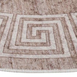 vidaXL Vloerkleed wasbaar 120 cm beige