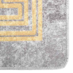 vidaXL Vloerkleed wasbaar 80x150 cm grijs