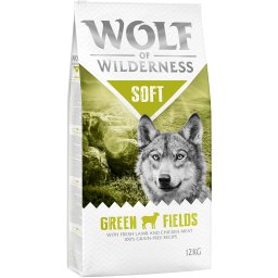 2x12kg "Soft & Strong" "Soft Green Fields" Lam Wolf of Wilderness Hondenvoer