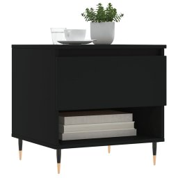 vidaXL Salontafels 2 st 50x46x50 cm bewerkt hout zwart