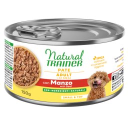 24x150g met Rund Small & Toy Adult Trainer Naturel Natte Honden