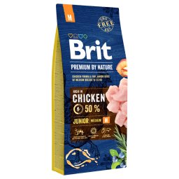 15 kg Brit Premium by Nature Junior M droog hondenvoer
