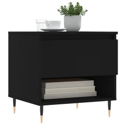 vidaXL Salontafel 50x46x50 cm bewerkt hout zwart