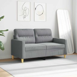 vidaXL Tweezitsbank 120 cm stof lichtgrijs