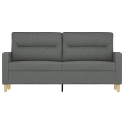 vidaXL Tweezitsbank 140 cm stof donkergrijs