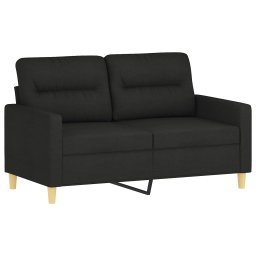 vidaXL 2-delige loungeset met kussens stof zwart