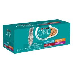 40x 85g Gemengd Pakket Purina One Adult Cat Gemengd Selectie Kattenvoer Nat