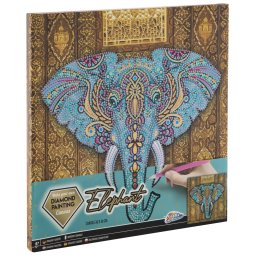 Grafix Diamond Painting op Canvas Olifant