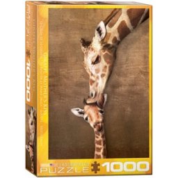 Giraffe Mother's Kiss Puzzel (1000 stukjes)