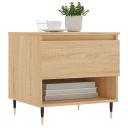 vidaXL Salontafels 2 st 50x46x50 cm bewerkt hout sonoma eikenkleurig