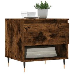 vidaXL Salontafels 2 st 50x46x50 cm bewerkt hout gerookt eikenkleurig