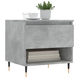 vidaXL Salontafel 50x46x50 cm bewerkt hout betongrijs