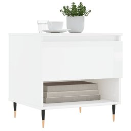 vidaXL Salontafels 2 st 50x46x50 cm bewerkt hout hoogglans wit