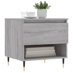 vidaXL Salontafels 2 st 50x46x50 cm bewerkt hout grijs sonoma eiken