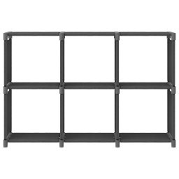 vidaXL Kast met 6 vakken 103x30x72,5 cm stof grijs