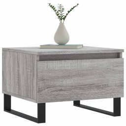 vidaXL Salontafels 2 st 50x46x35 cm bewerkt hout grijs sonoma eiken