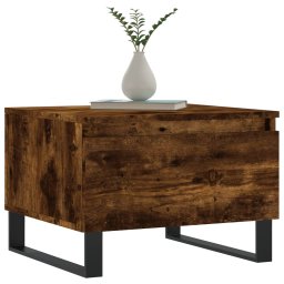 vidaXL Salontafels 2 st 50x46x35 cm bewerkt hout gerookt eikenkleurig