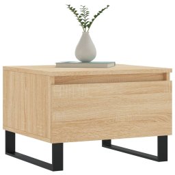 vidaXL Salontafels 2 st 50x46x35 cm bewerkt hout sonoma eikenkleurig