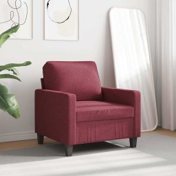 vidaXL Fauteuil 60 cm stof wijnrood