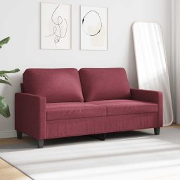 vidaXL Tweezitsbank 140 cm stof wijnrood