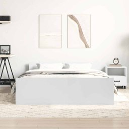vidaXL Bedframe met hoofd- en voeteneinde wit 140x200 cm