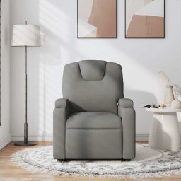 vidaXL Massagestoel verstelbaar stof donkergrijs