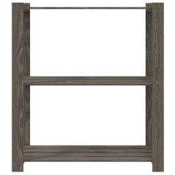 vidaXL Opbergrek 3-laags 80x38x90 cm massief grenenhout grijs