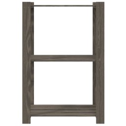 vidaXL Opbergrek 3-laags 60x38x90 cm massief grenenhout grijs