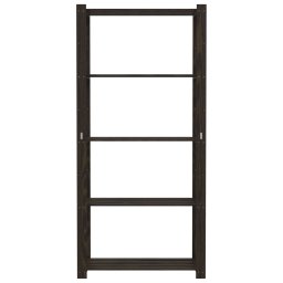 vidaXL Opbergrek 5-laags 80x38x170 cm massief grenenhout zwart