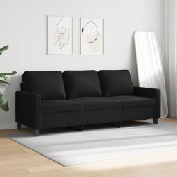 vidaXL Driezitsbank 180 cm stof zwart