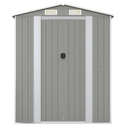 vidaXL Tuinschuur 192x108x223 cm gegalvaniseerd staal lichtgrijs