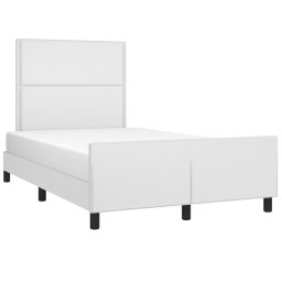 vidaXL Bedframe met hoofdbord kunstleer wit 120x200 cm