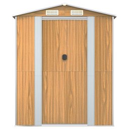 vidaXL Tuinschuur 192x108x223 cm gegalvaniseerd staal lichtbruin