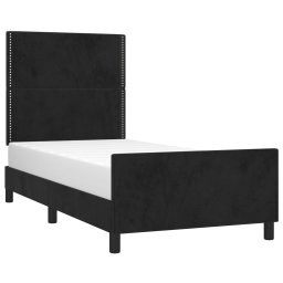 vidaXL Bedframe zonder matras 100x200 cm fluweel zwart