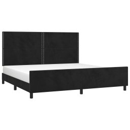 vidaXL Bedframe zonder matras 200x200 cm fluweel zwart