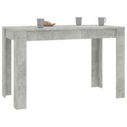 vidaXL Eettafel 120x60x76 cm bewerkt hout betongrijs