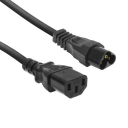 ACT AK5247 Netsnoer Stroomkabel C6 - C13 | Zwart | 20 cm