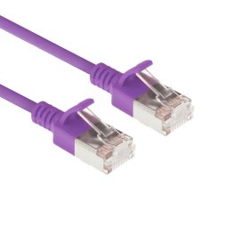 ACT DC7310 LSZH U/FTP CAT6A Datacenter Slimline Patchkabel Snagless | RJ45 Connectoren | Paars | 10 meter