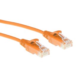 ACT DC9101 LSZH U/UTP CAT6 Datacenter Slimline Patchkabel Snagless | RJ45 connectoren | Oranje | 1 meter