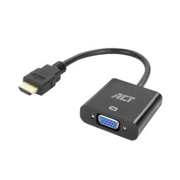 ACT AC7535 HDMI-A VGA Adapter | HDMI-A Male - VGA Female | Audio | 15 cm
