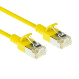 ACT DC7810 LSZH U/FTP CAT6A Datacenter Slimline Patchkabel Snagless | RJ45 Connectoren | Geel | 10 meter