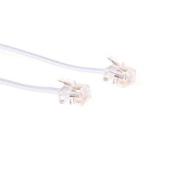 ACT TD5402 Platte Telefoonkabel | RJ11 Connectoren | Wit | 2 meter