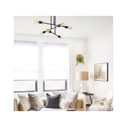 Plafondlamp FLORUS 6 lampen zwart