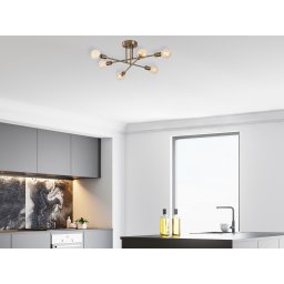 Plafondlamp FLORUS 6 lampen vintage