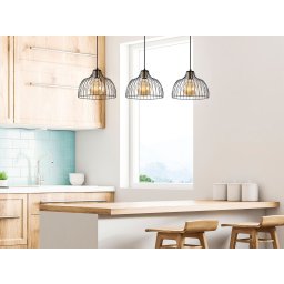 Hanglamp KUMPUR 3 lampen zwart