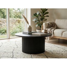 Ronde salontafel LARUSSO 80 cm donkerbruin
