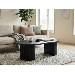 Ovale salontafel LARUSSO 120 cm donkerbruin