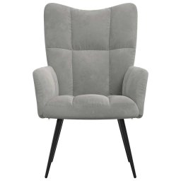 vidaXL Relaxstoel fluweel lichtgrijs