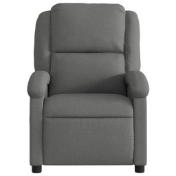 vidaXL Relaxfauteuil Donkergrijze Stof